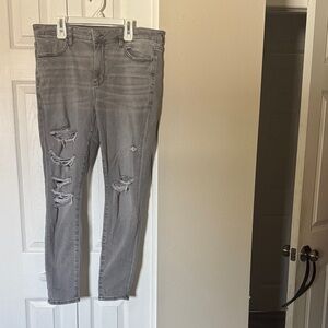 American Eagle Outfitters Gray Ankle Jeans